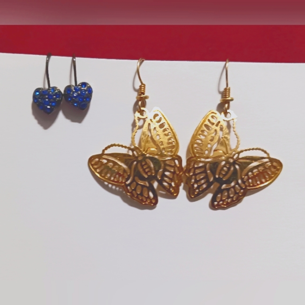 Vintage Dangle Earrings - 2 pair